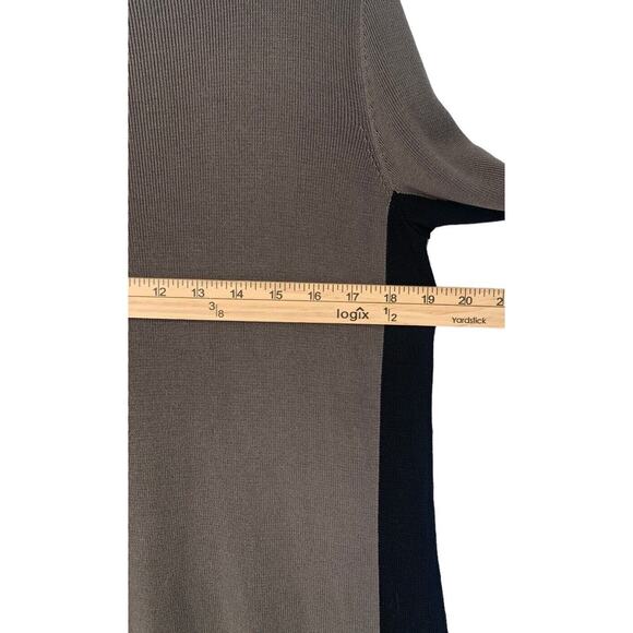 Eileen Fisher Lagenlook Lyocell High-Low Knit Sweater Gray Black Size Small - Picture 4 of 7